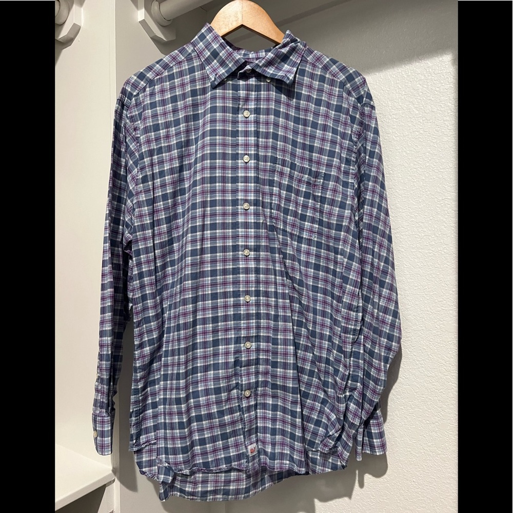 Size Large Vineyard Vines Long Sleeve plaid Classic fit Murray shirt